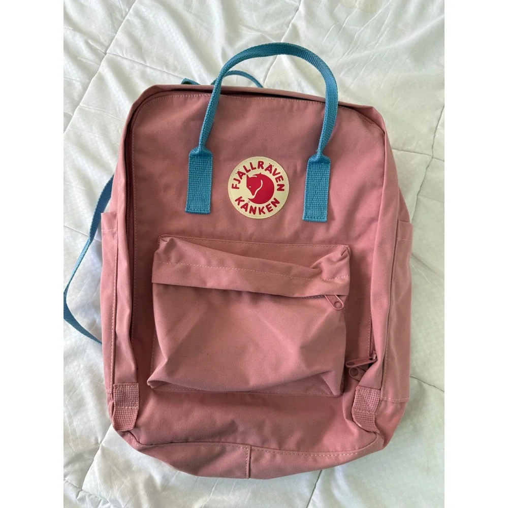 Fjallraven Kanken Mini Pink Blue Backpack School Travel Swedish Bag